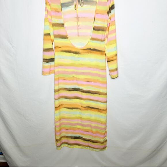 PLUSH Watercolor Sunset Maxi Dress NWT in Small - Picture 4 of 6